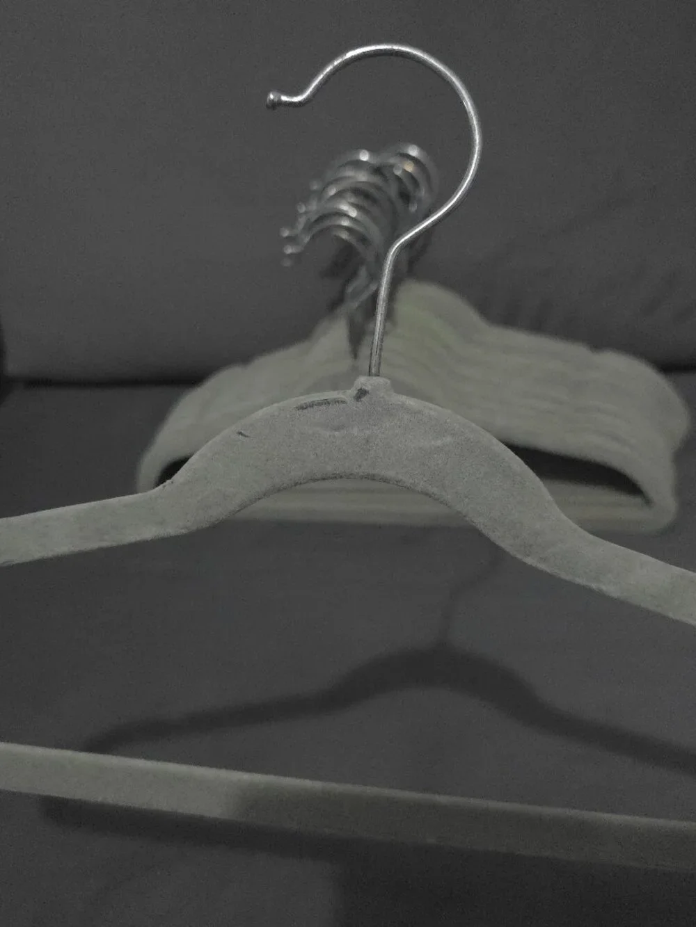 Set of 25 Kids Velvet Hangers Gray Space-Saving Non-Slip